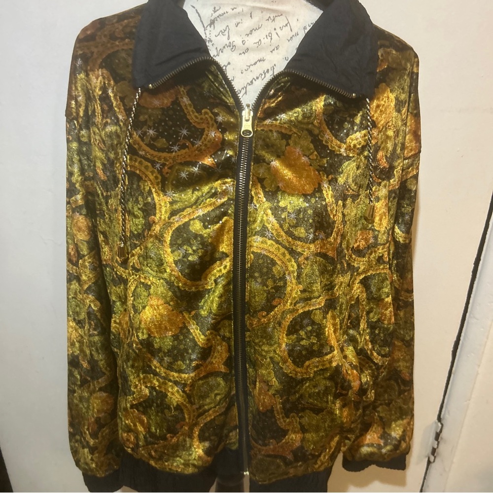VNTG Chili Pepper Sport Reversible Windbreaker Jacket / Sz M EUC